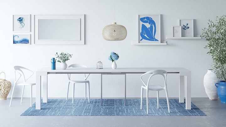 MOBILI FIVER, 2er-Set First Bilderregale, 80 cm, Esche, Weiss, Made In Italy 80 x 13 x 8 cm Esche We