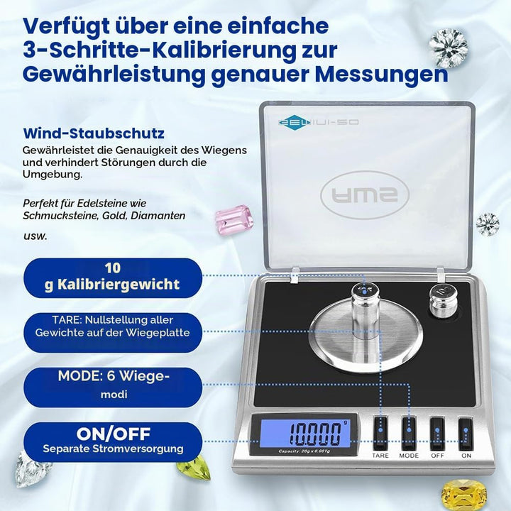 AMERICAN WEIGH SCALES Black Gemini 20 schwarz Digitale Küchenwaage, Kunststoff AWS-Serie 100G Schwar