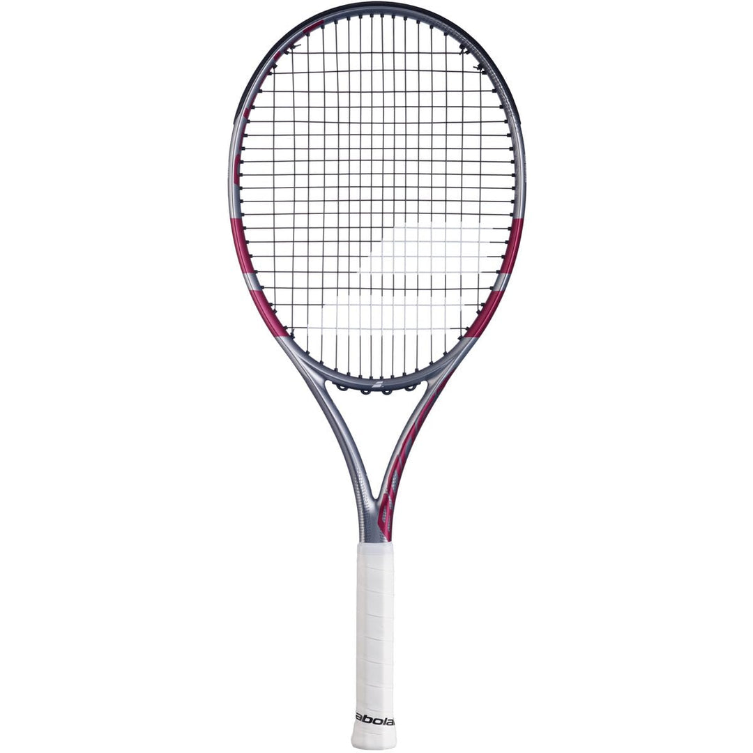 Babolat Boost Aero Strung Tennisschläger, Grau/Himbeerrosa 4 1/4" Grip, 4 1/4" Grip