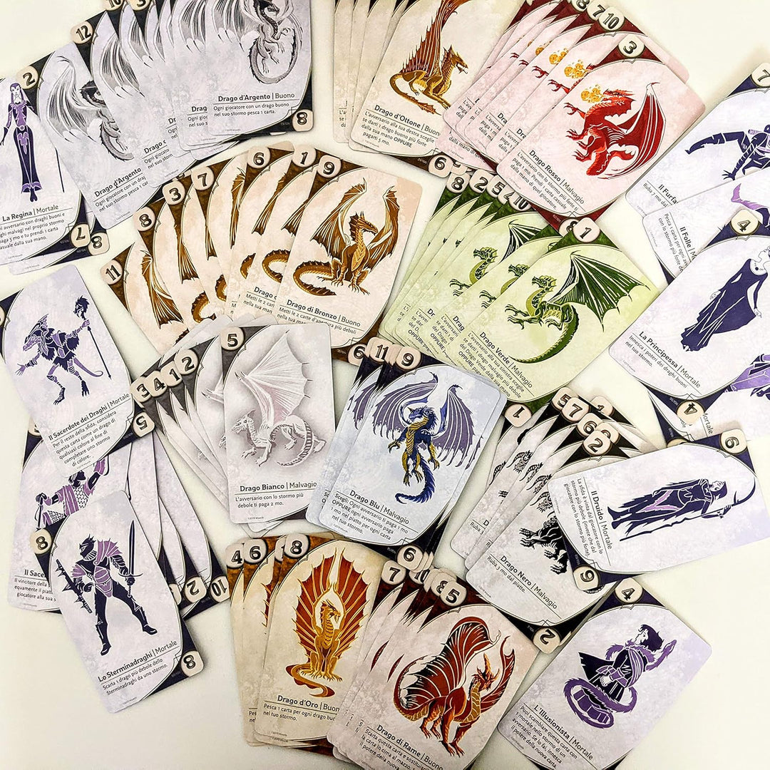Asmodee - DREI Drachen im Dunkeln: Legendäre Ausgabe, Kartenspiel, Italienische Ausgabe, 4046