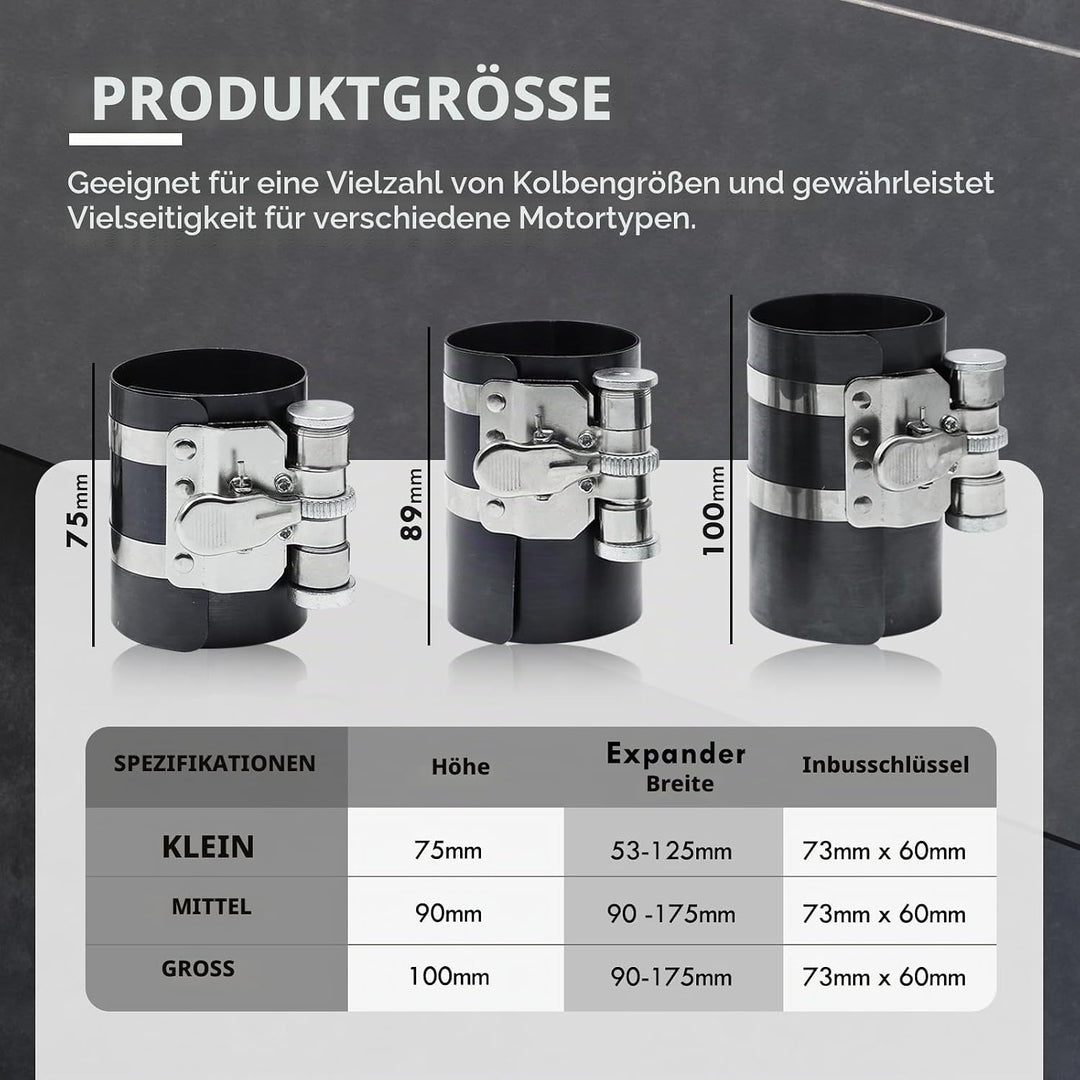 CCLIFE Kolbenringspannband Satz Kolbenring Spannband Kolben Ring Zange Werkzeug Satz