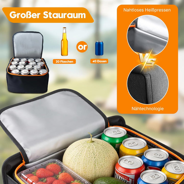Storystore Kofferraum Organizer mit Deckel, Extra Grosser 92L Kofferraumtasche mit Kühltasche, Zusam
