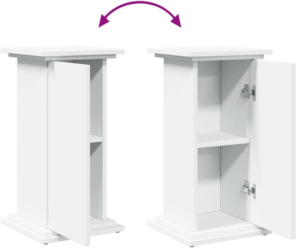 vidaXL Postament mit Stauraum Weiss 31x30x60 cm Holzwerkstoff 31 x 30 x 60 cm Weiss, 31 x 30 x 60 cm