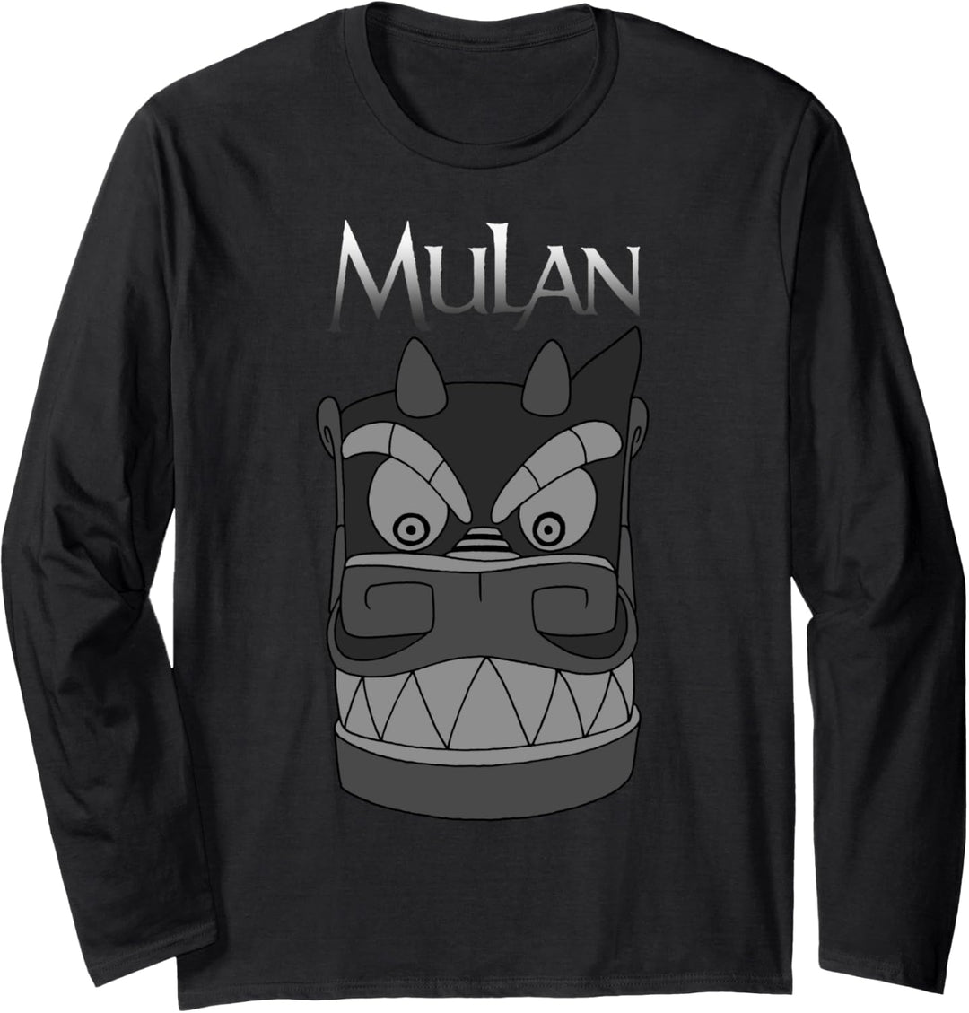 Disney Mulan Stone Dragon Head Title Langarmshirt