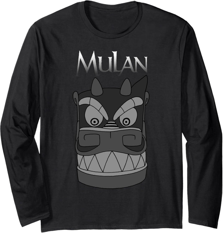 Disney Mulan Stone Dragon Head Title Langarmshirt
