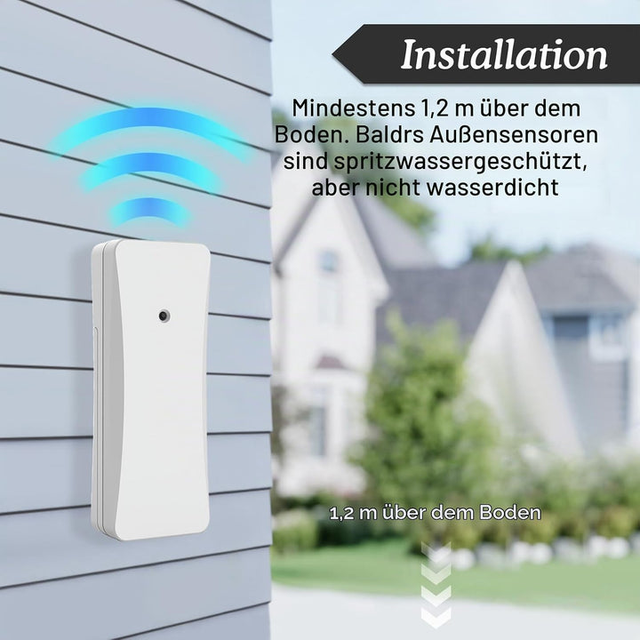 2 Stück Aussensensor für Wetterstation: Funk-Aussensensoren Verbinden mit der Basisstation, Drahtlos