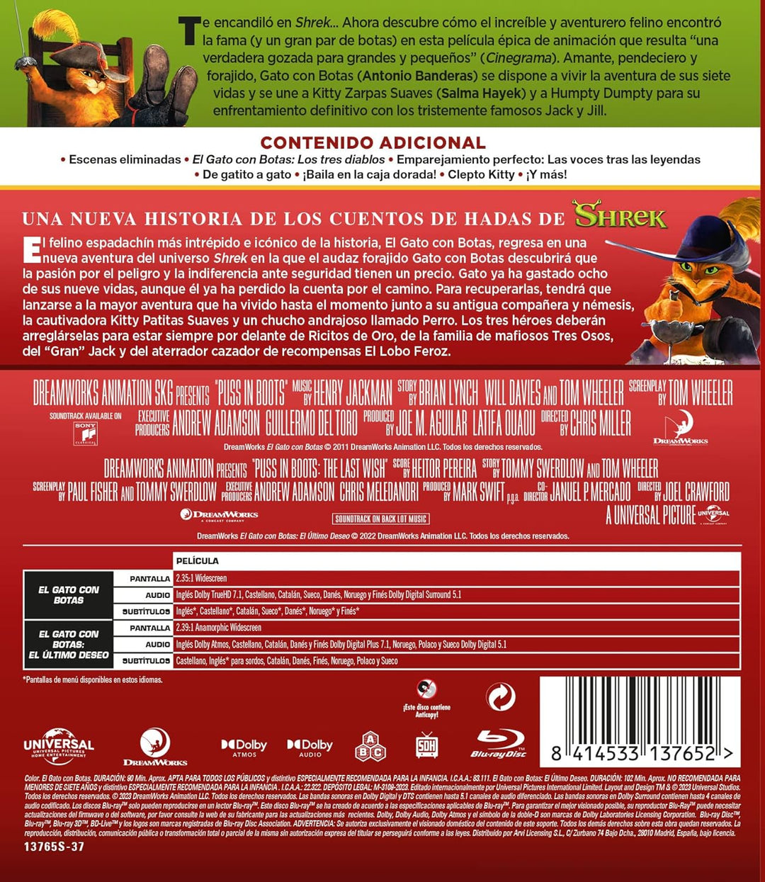 El gato con botas pack 1-2 - br