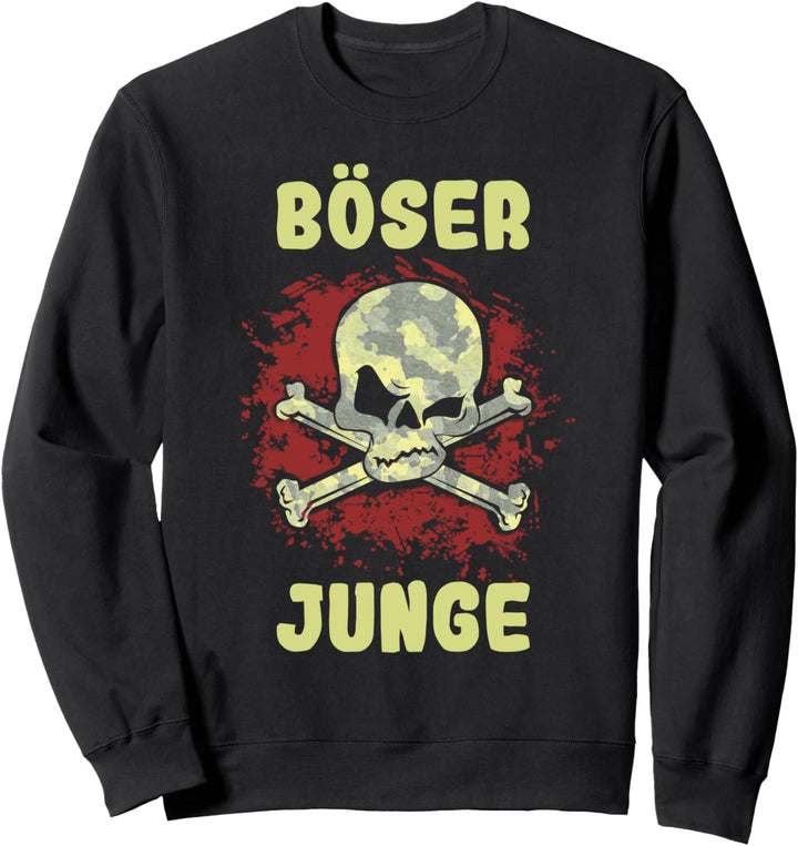 Sarkasmus Biker Rocker Wikinger Böser Junge Sweatshirt