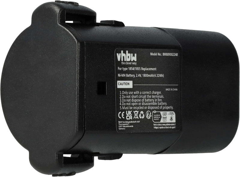 vhbw 1x Akku kompatibel mit Wahl Power+ 1855 Serie Schermaschine (1800 mAh, 2,4 V, NiMH)