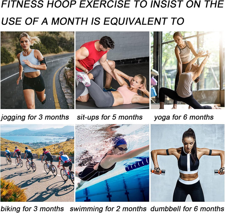 NEOWEEK Exercise Hoop for Adults, Weighted Fitness Hoop for Exercise-2lb, 8 Section Detachable Desig