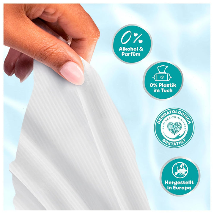 Pampers 99% Water Baby-Feuchttücher, 12 Packungen mit je 60 Feuchttüchern = 720 Baby-Feuchttücher, l