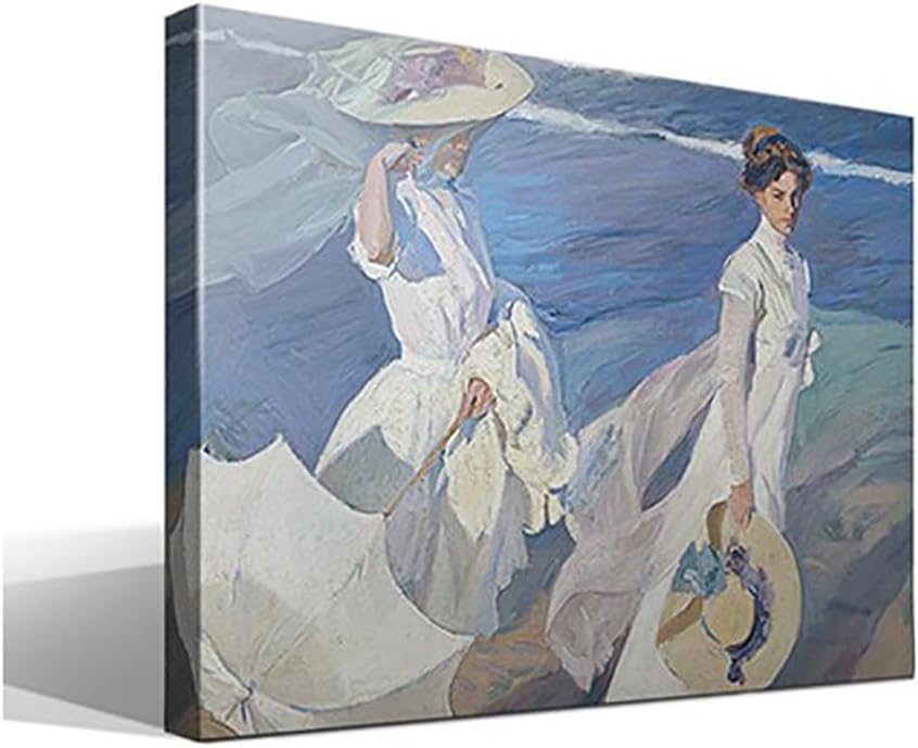 CF CUADROSFAMOSOS.ES CUADROSFAMOSOS.ES Druck auf Leinwand - Sorolla - Spaziergang zum MeerShore - 95