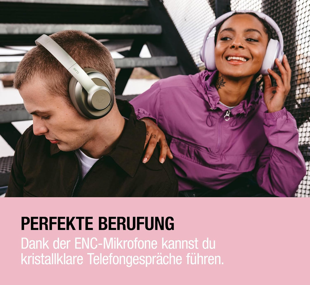 Fresh 'n Rebel Clam Ace 2, ANC-Kopfhörer, Hybrid Active Noise Cancelling, Ambient-Sound-Modus, Multi