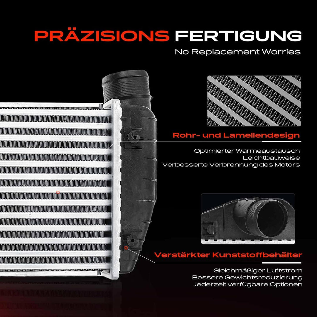 Frankberg 1x Ladeluftkühler Turbokühler Kompatibel mit A6 4F2 C6 2.0L 2004-2011 A6 Avant 4F5 C6 2.0L
