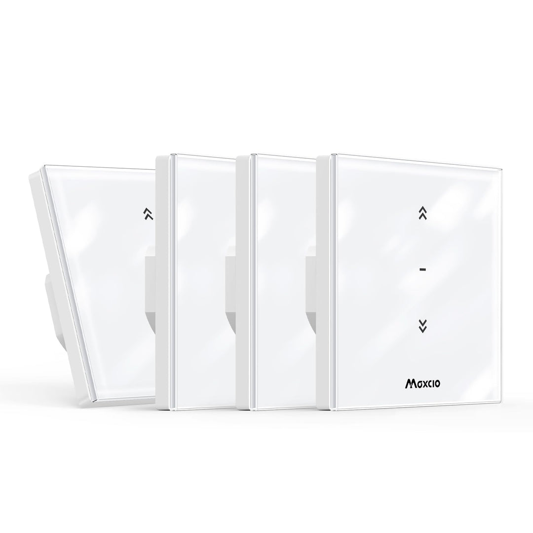 Maxcio Wlan Rolladenschalter mit Prozentfunktion, 80 x 80mm Smart Rolladensteuerung, Kompatibel mit