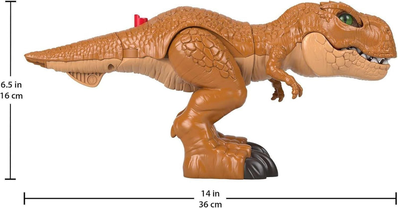 Fisher-Price Imaginext Jurassic World Thrashin Action T Rex dinosaur figure for preschool kids ages