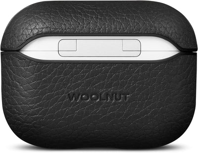 Woolnut Leder Hülle Case für AirPods Pro 2. Gen - Schwarz, Schwarz