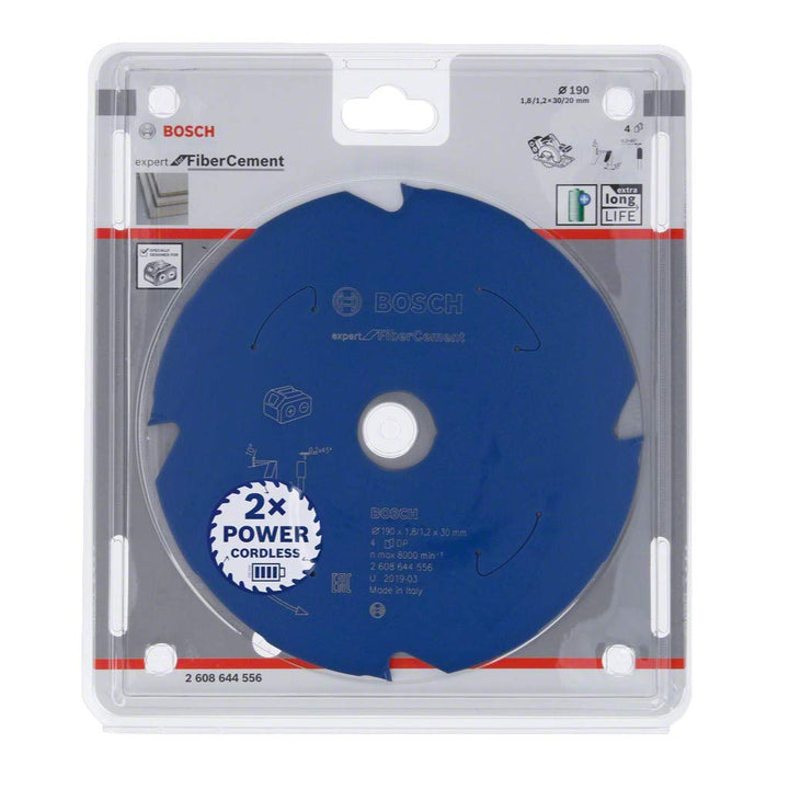 Bosch Accessories 1x Kreissägeblatt Expert for Fiber Cement (Faserzement, Sägeblatt Ø 190 x 30 x 1,8