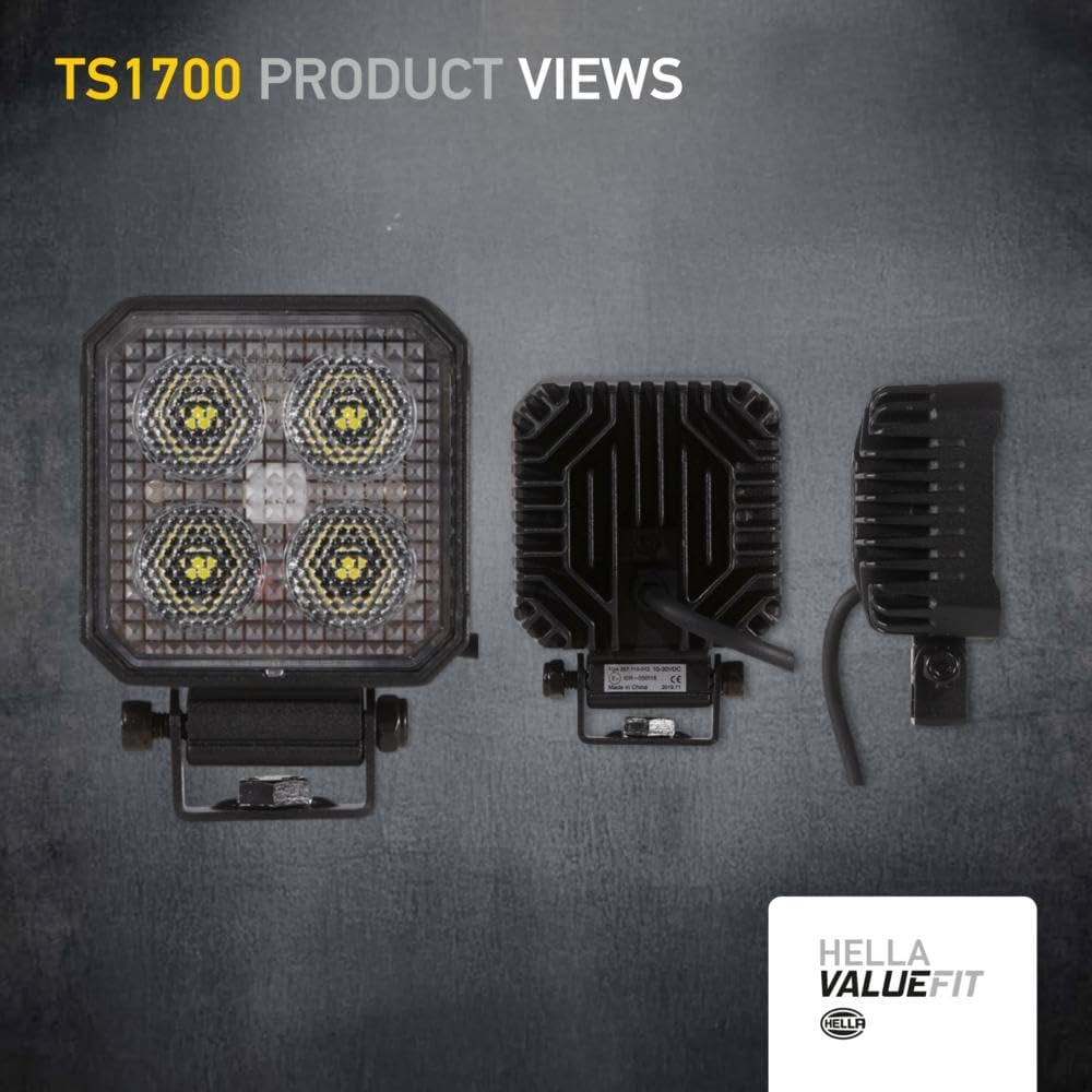 HELLA - LED-Arbeitsscheinwerfer - Valuefit TS1700 - 12/24V - 1700lm - geschraubt/Anbau - schwenkbare