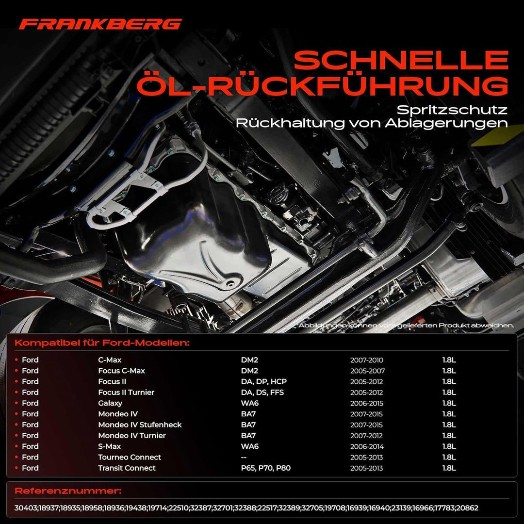 Frankberg Ölwanne Oberteil für C-Max Focus II Galaxy Mondeo IV S-Max Tourneo Connect Transit Connect