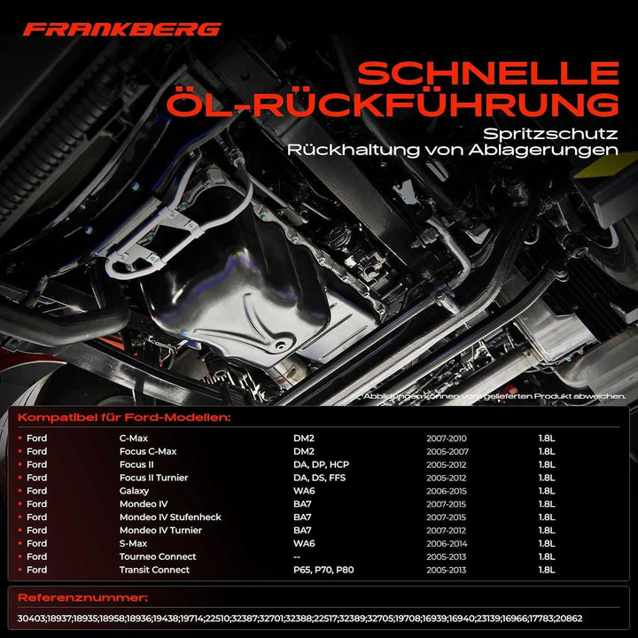 Frankberg Ölwanne Oberteil für C-Max Focus II Galaxy Mondeo IV S-Max Tourneo Connect Transit Connect