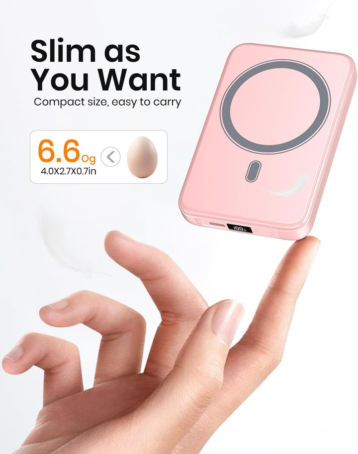 A ADDTOP Magnetic Power Bank 10000mAh- 20W Schnelllade iPhone Ladegerät for Magnetisch, UltraSlim Wi