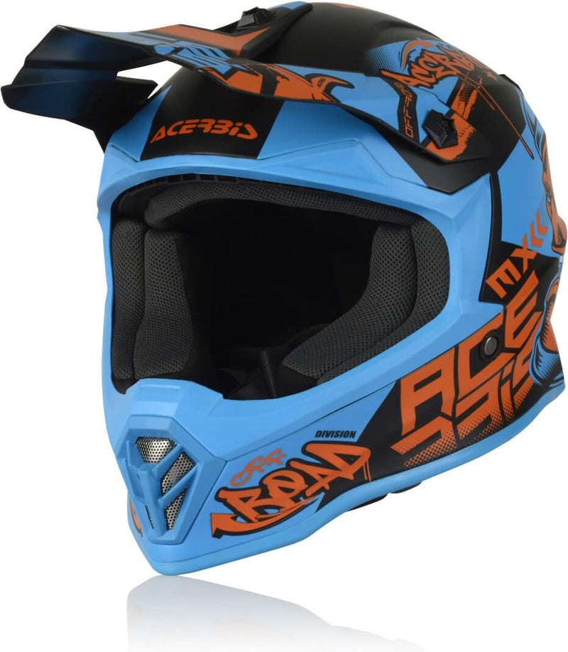 Acerbis Unisex Casco Impact Steel Junior Helmet, BLU/ROSSO, S (47/48) EU S (47/48) BLU/ROSSO, S (47/