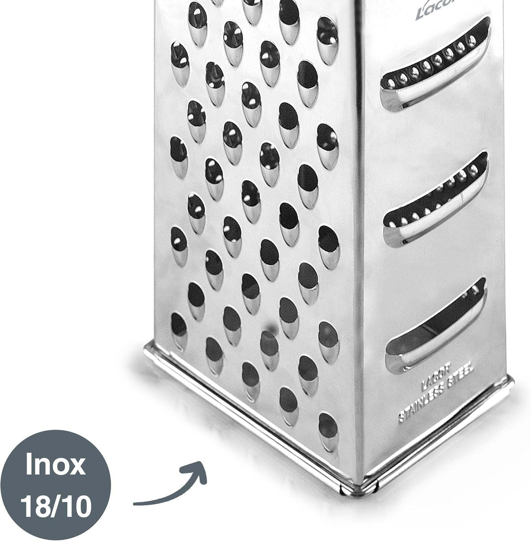 Lacor - 60305 - Reibe 6 in 1, robust und widerstandsfähig, spülmaschinenfest, zum Reiben aller Arten