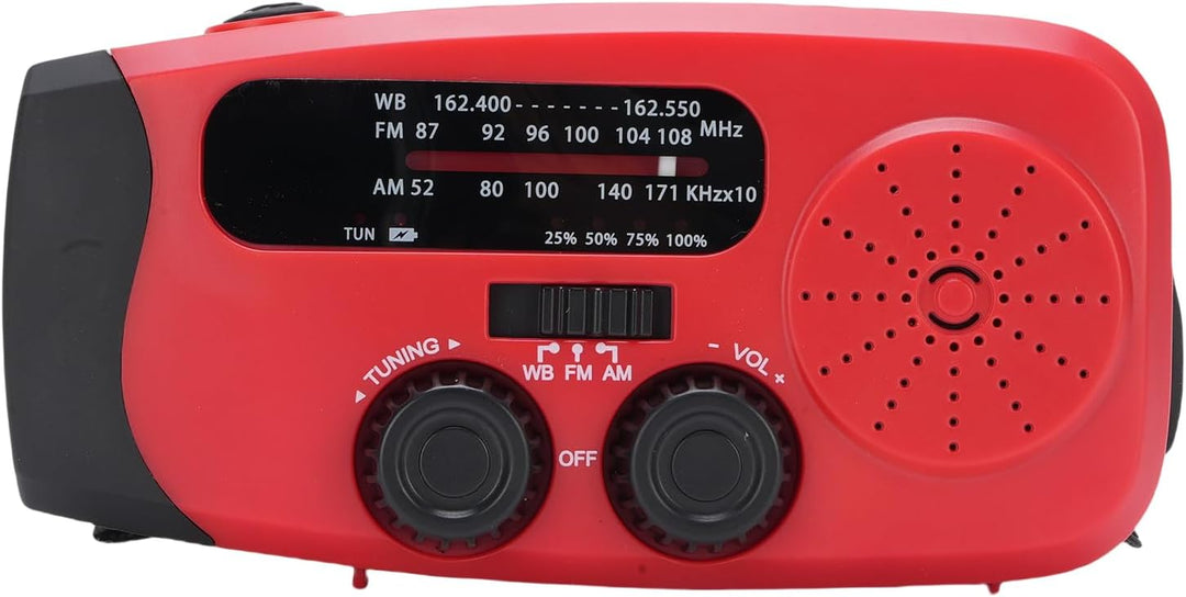 Bewinner Notfallkurbel Radio NOAA AM FM WB Wetteralarm, Solar Hand Crank Tragbares Radio mit LED -Ta