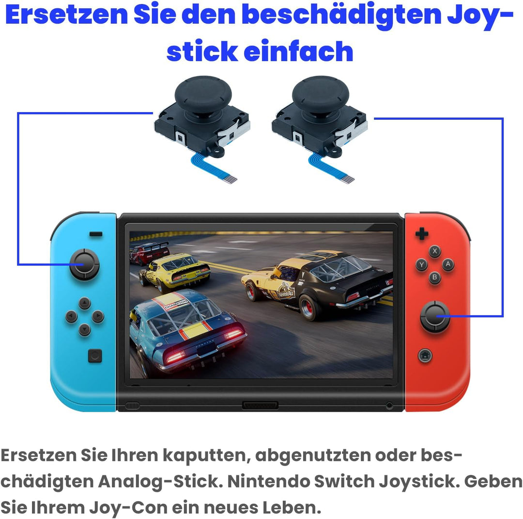 Mcbazel 18 in 1 Ersatz- und Reparatursatz für Switch Joycon. Mit Schraubendreher-Öffnungswerkzeug, 3