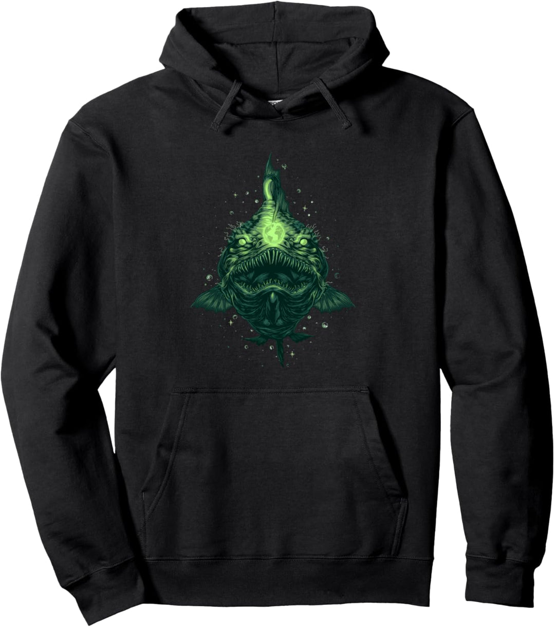 Anglerfish Earth Deep Sea Creature Angler Fisch Meer Monster Pullover Hoodie