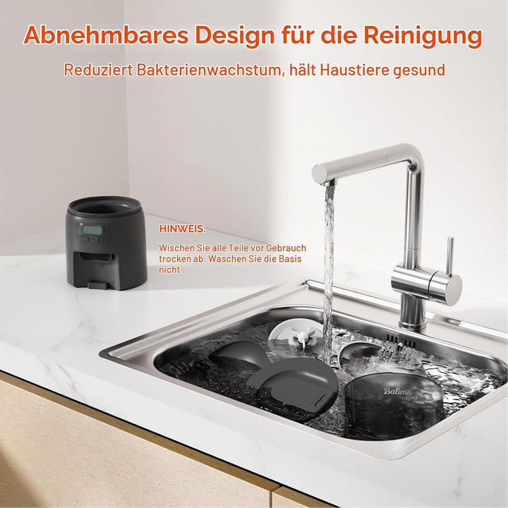 Balimo Dick 3L futterautomat Katze, Automatisches Katzen- Und Hundefutter Mit Getreideschale Aus Ede