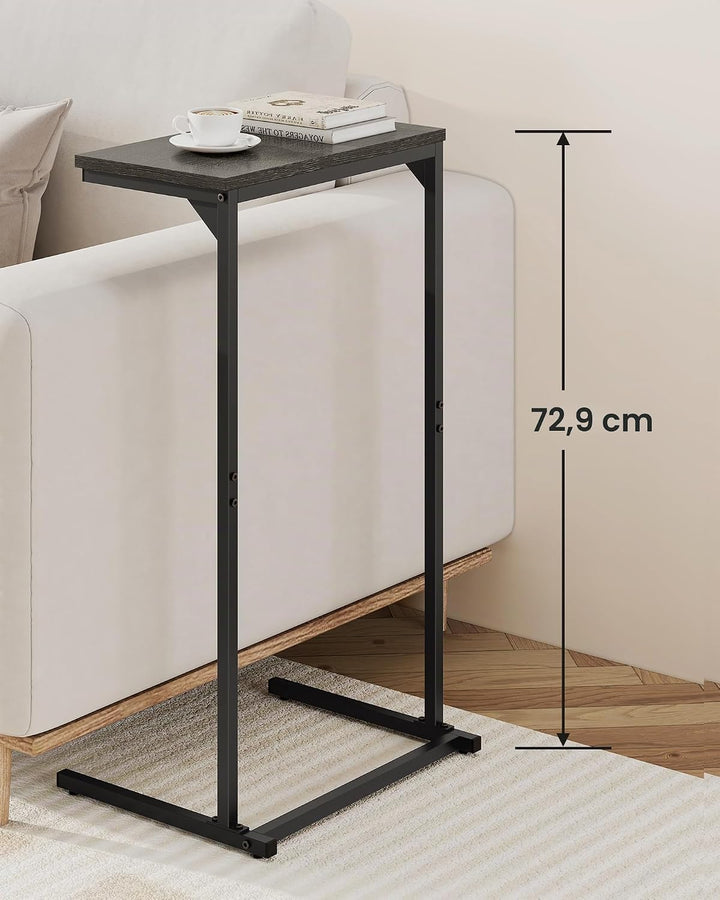 TUTOTAK C-förmiger Beistelltisch, TV-Tablett, Kleiner Seitentisch, 73 cm hoher Couch-Tisch, Tablett-