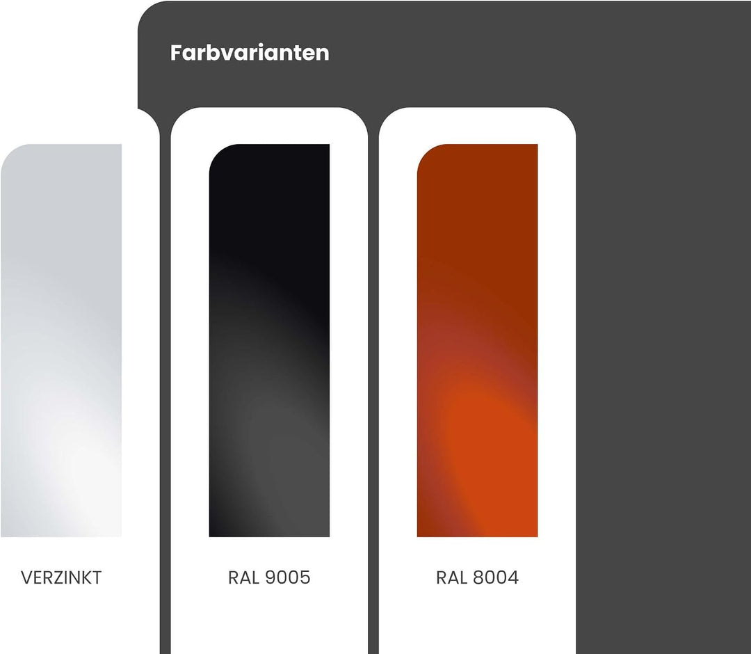 DAPRONA Laufrost Set für Flache Dachziegel, Dachtritte für Schornsteinfeger Schwarz 60cm, inkl. Mont