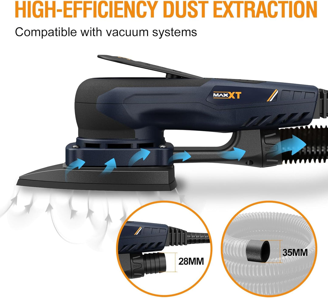 MAXXT 2IN1 Bürstenloser Delta- und Rechteckschleifer 350W, 6-stufige Drehzahlregelung (4000-10000 U/