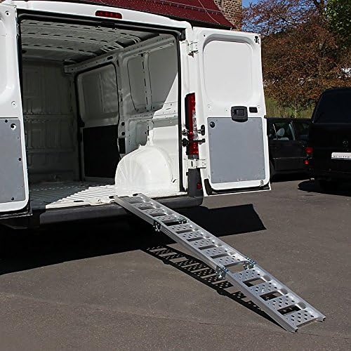 1x ConStands Alu III - Auffahrrampe für KTM 530 EXC Motorrad Alu Dreifach-Klappbar Auffahrschiene bi
