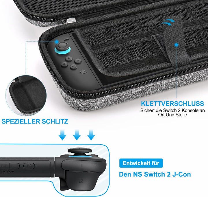 innoAura Switch 2 Tasche 14-in-1 Bundle für NS Switch 2 (2025), Switch 2 Case mit Tragetasche, Schut