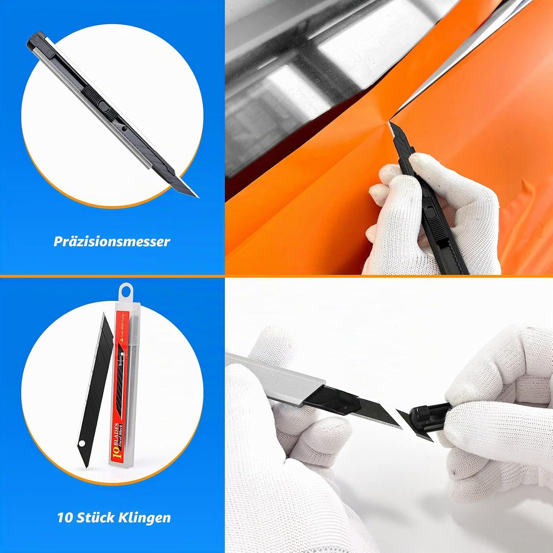 EHDIS Folierungs Werkzeug Set mit Sprühflasche-500ML, Rakel Set für Car Wrapping, Auto Folierung, Wi