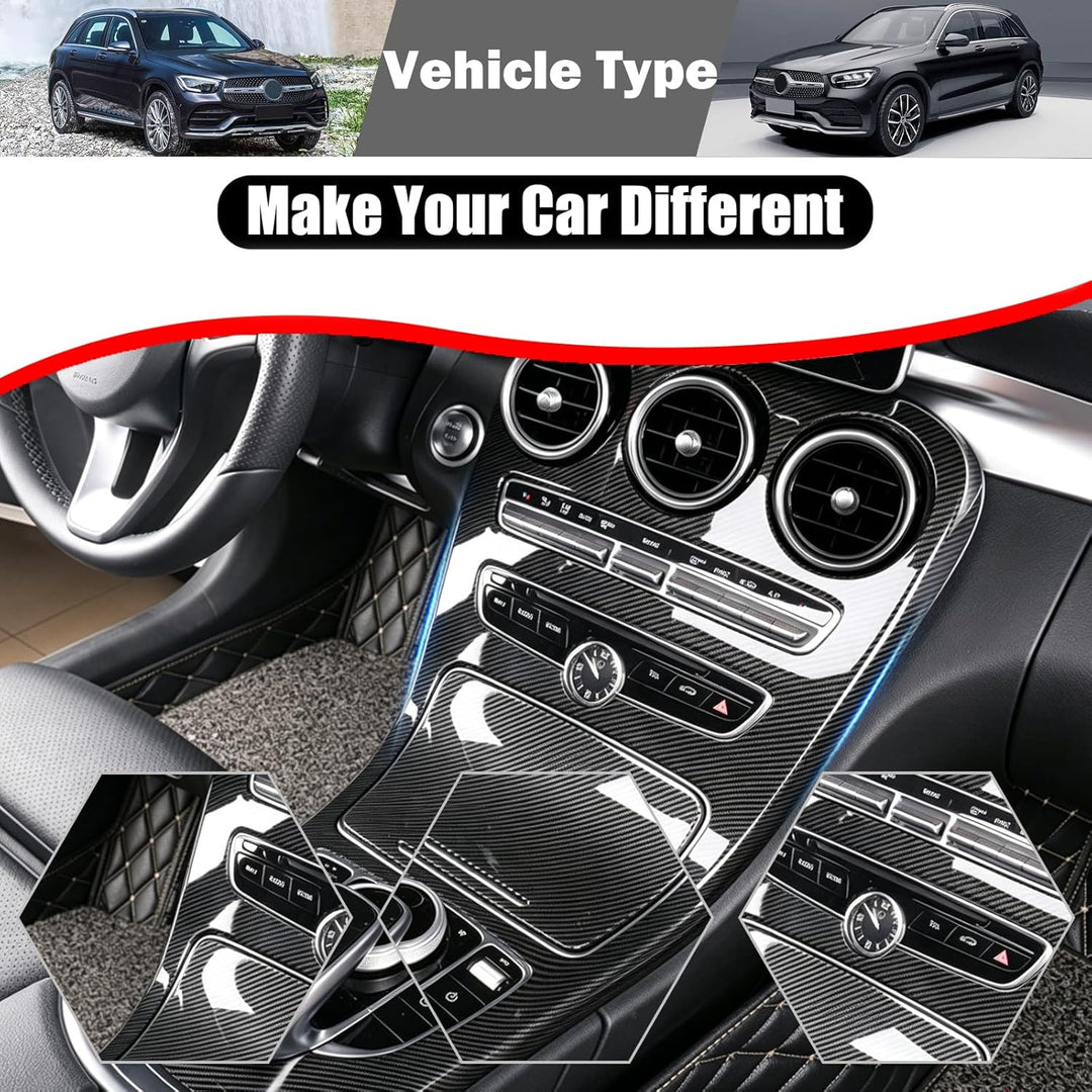 METYOUCAR ABS-Konsole Gear Panel Frame Cover Trim für C-Klasse W205 2015-2018, GLC X253 2016-2019 (K