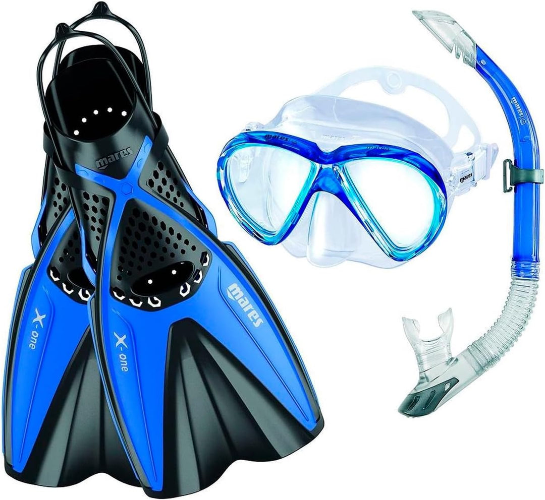 Mares Erwachsene Tauchset Set X-ONE MAREA S/M Blau, S/M Blau