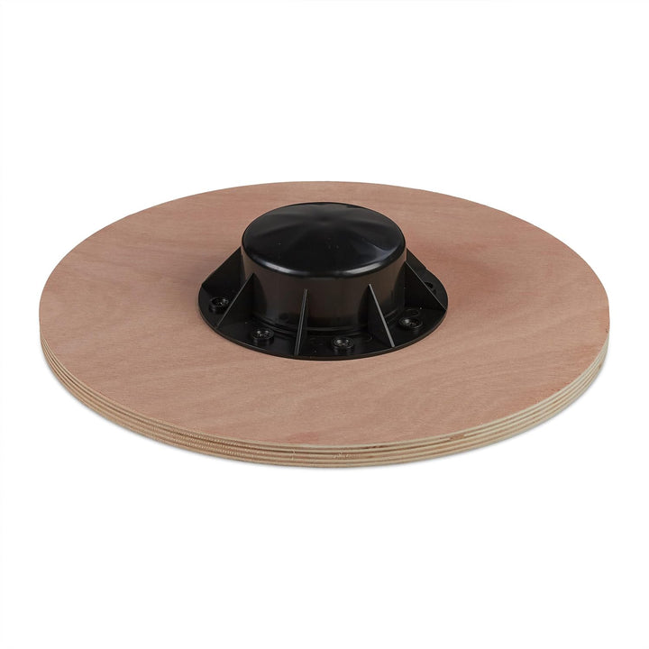 Relaxdays Wooden Balance Board 8 x 40 cm Natur/Schwarz, 8 x 40 cm Natur/Schwarz