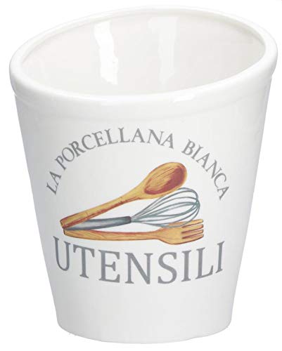 LA PORCELLANA BIANCA Dekorativer Vintage Utensilienhalter grosser Küchenutensilienhalter Aufbewahrun