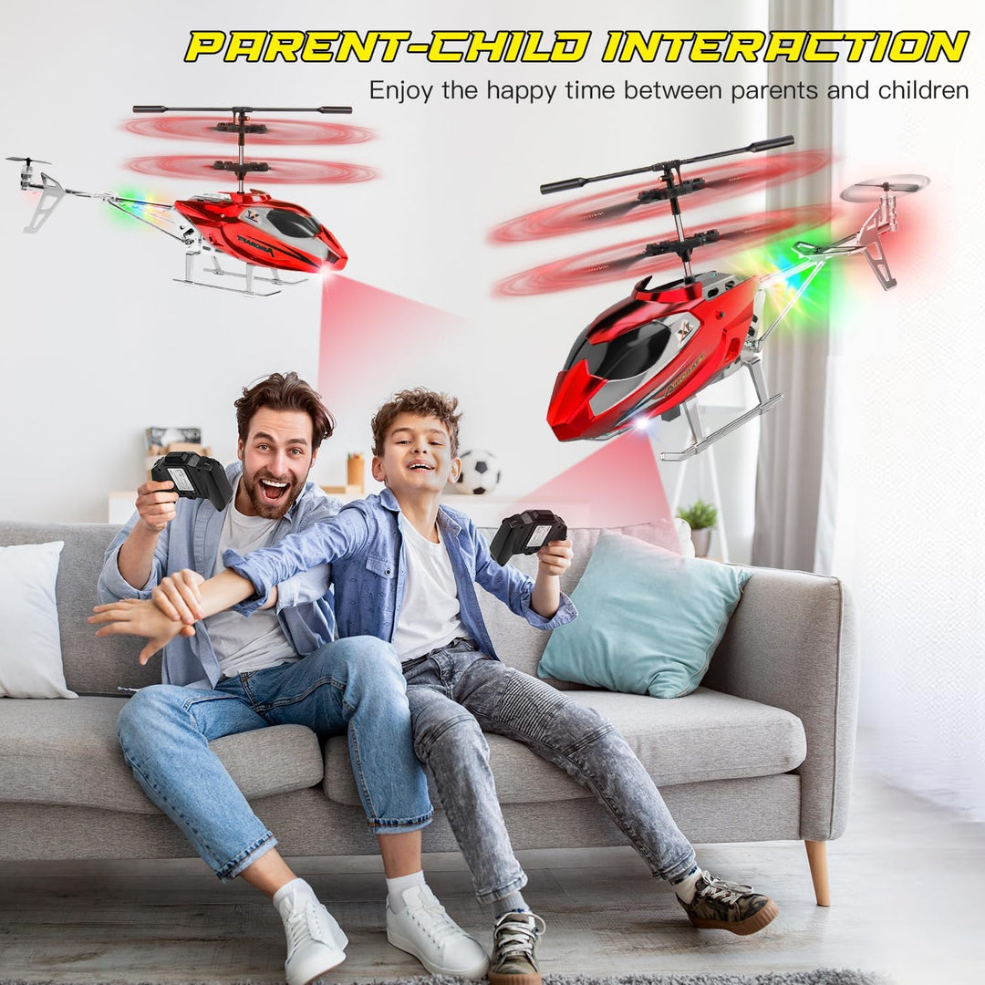 TERRAMUS RC Hubschrauber- 2.4G Ferngesteuerter Hubschrauber Indoor RC Helikopter Spielzeug mit LED-L