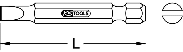 KS Tools 911.3324 1/4" CLASSIC Bit Schlitz, 50mm, 8mm, 5er Pack