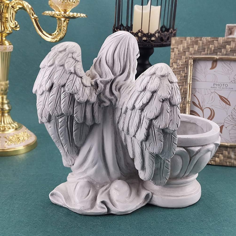BESPORTBLE 1stk Engel Blumentopf Ornament Statue Vase Engel Kopf Pflanzer Engel Figuren Vase Blumen