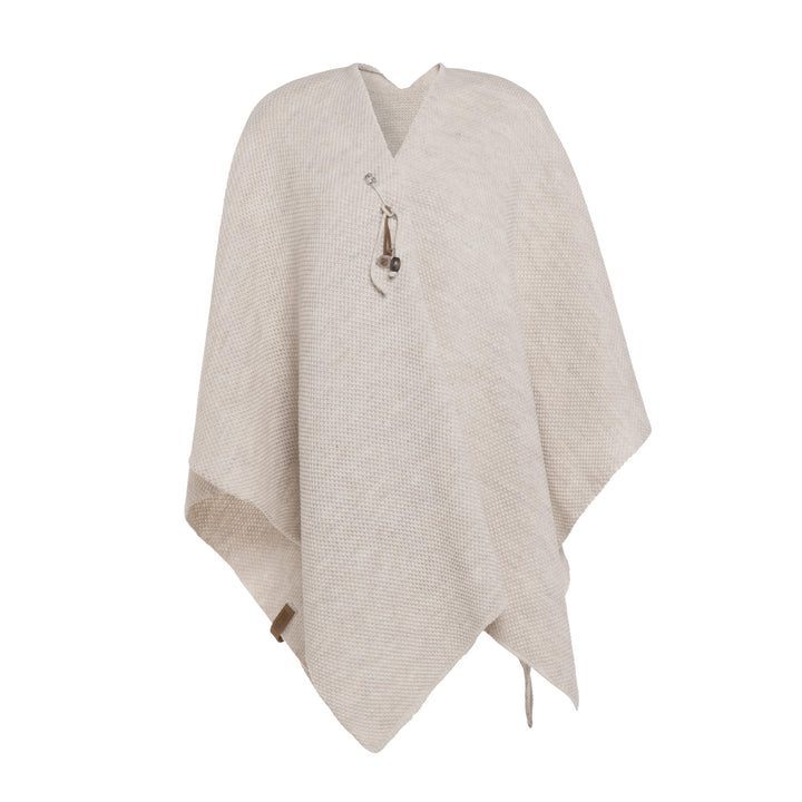 KNIT FACTORY - Jazz Poncho - Elegant Gestrickter Damen Cape - Wickelschal mit Wolle - Hochwertige Qu