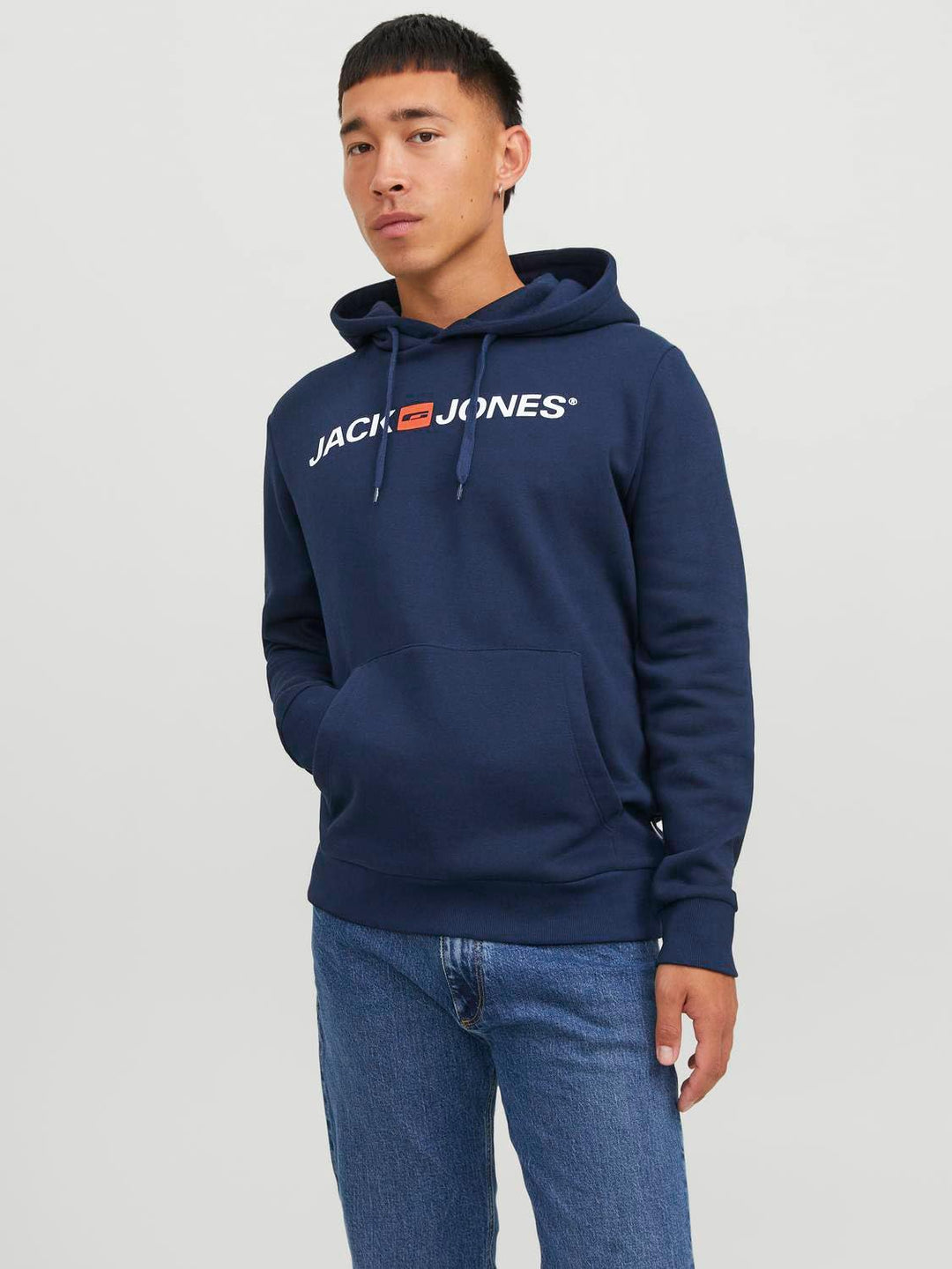 JACK & JONES Male Kapuzenpullover Logo Kapuzenpullover XS Blau (Insignia Blue/Reg Fit), XS Blau (Ins