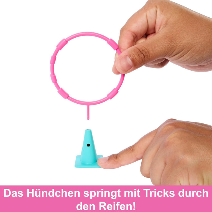 BARBIE und jüngere Schwester Stacie - Spielset mit Hündchen-Hindernisparcours mit drehendem Turm, Le