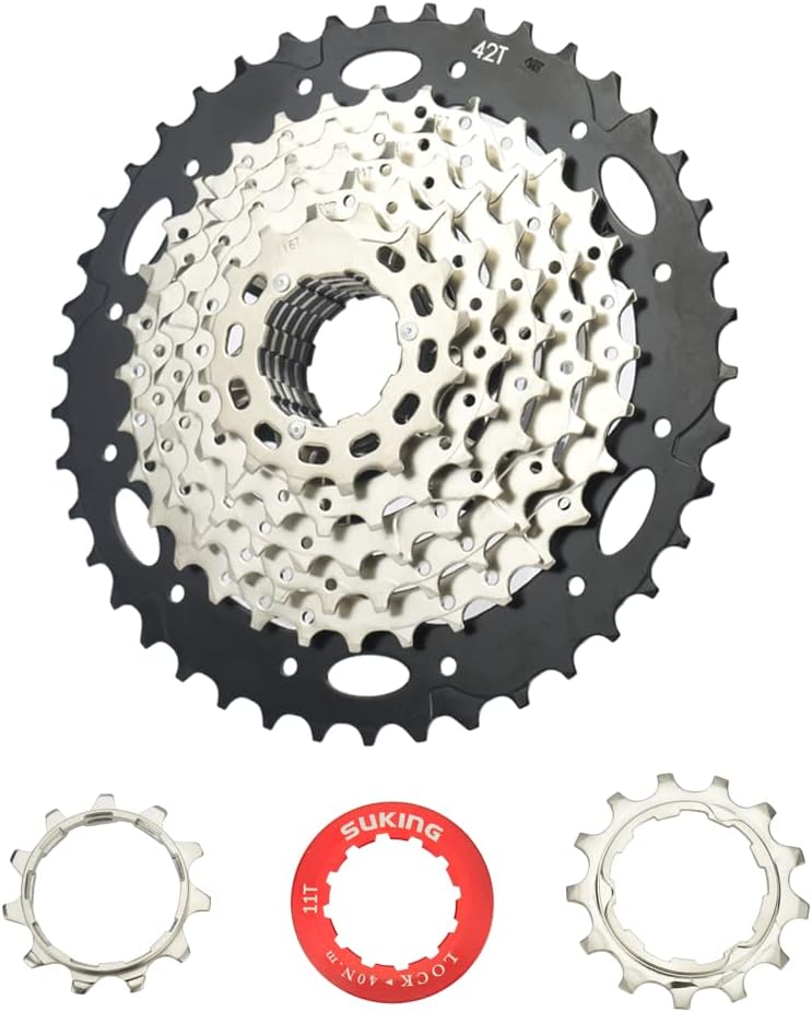 CYSKY 8 Fach Kassette 11-25T/11-28T/11-32T/11-36T/11-40T/11-42T Kassette Fit für Mountainbike, Rennr