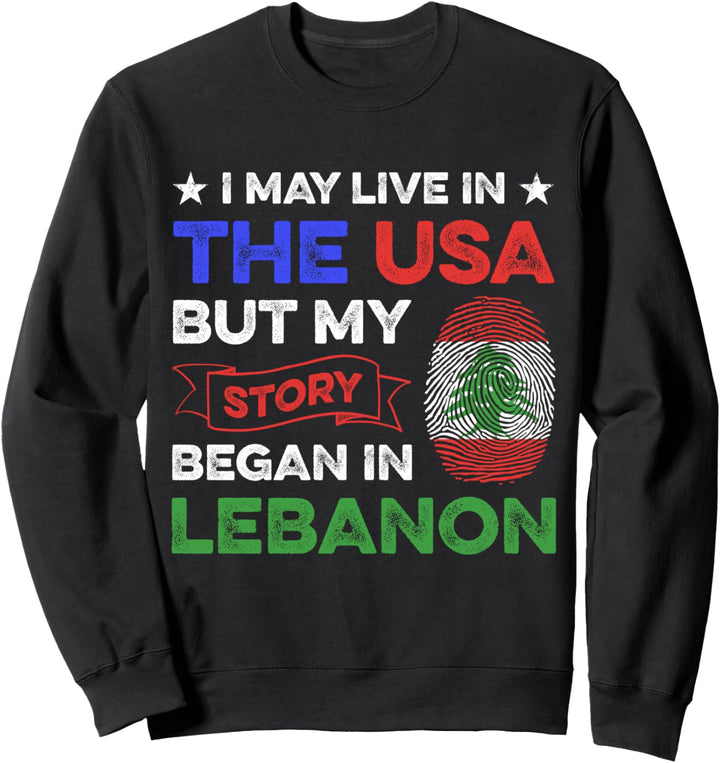 Libanon Libanesische Wurzeln Libanesisches Erbe Stolze Libanesische Flagge Sweatshirt